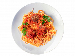 Митболы с томатным соусом и спагетти 250г