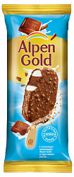 Эскимо ALPEN GOLD шоколад, воздушный рис и солёное печенье