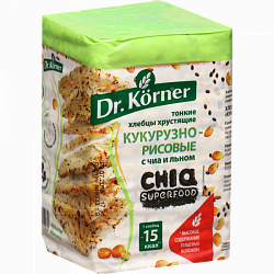 Хлебцы Кукурузно-рисовые с чиа и льном Dr. Korner