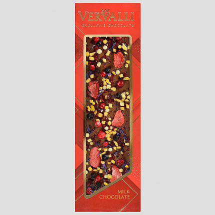 Шоколад молочный клубника, манго, черника 110 г