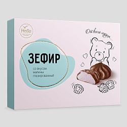 Зефир со вкусом малины глазированный 185 г