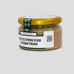 Паштет из куриной печени с лесными грибами 180г