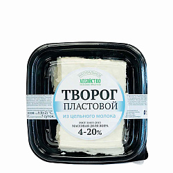 Творог пластовой из цельного молока 4-20% БЗМЖ