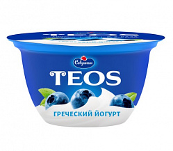 Йогурт густой TEOS 2% черника БЗМЖ