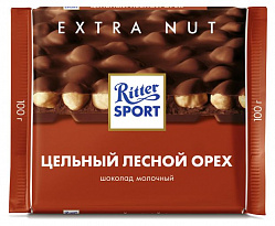 Шоколад RITTER SPORT Extranut молочный лесной орех
