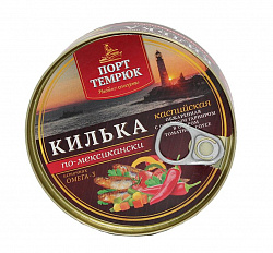 Килька "Каспийская" по-мексикански обжаренная в остром томатном соусе 240 г