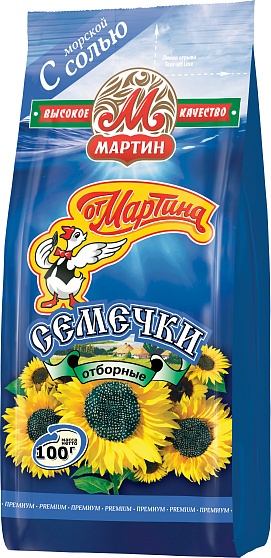 Семечки От Мартина Черные с солью 100г